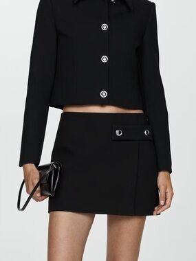 Mango Black Mini Skirt